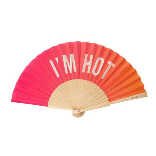 Abanico I'M Hot Degradado Rosa Y Naranja Fisura Ideal Regalo