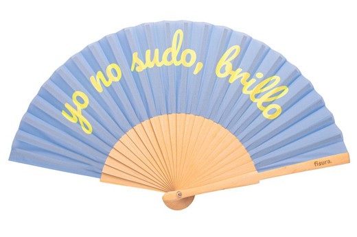 Abanico Yo No Sudo, Brillo - Azul - Brilla En La Oscuridad Fisura Ideal Regalo