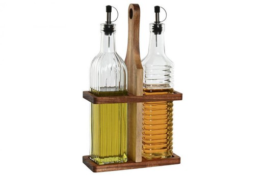 Aceitera Set 2 Acacia Cristal 17,3X8X30,3 500Ml