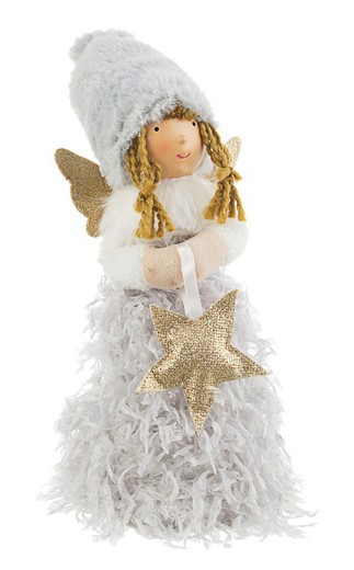 Angel figura navidad gris decoración de navidad para casa