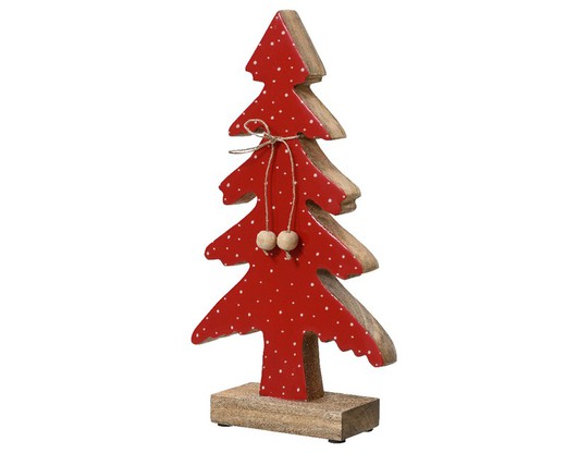 Arbol de Navidad Madera Rojo Mediano Kaemingk