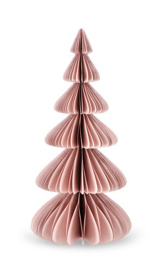 Arbol de Navidad Papel Rosa 42 Cms Plegable Bizzotto