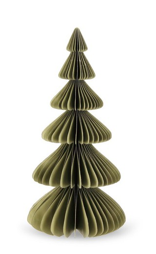 Arbol de Navidad Papel Verde 42 Cms Plegable Bizzotto