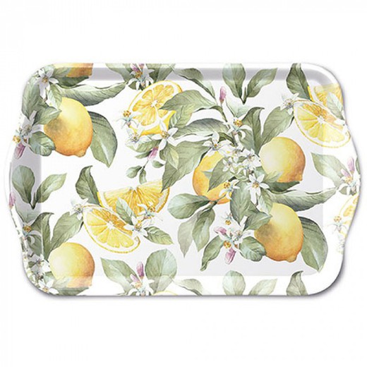 Bandeja Melamina para Té y Café 13x21 cm Limones Ambiente