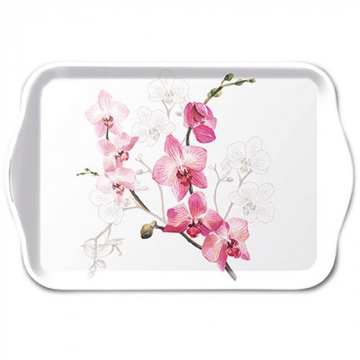 Bandeja Melamina para Té y Café 13x21 cm Orquídea Ambiente