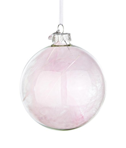 Bola cristal para arbol de navidad rosa decoración de navidad para casa