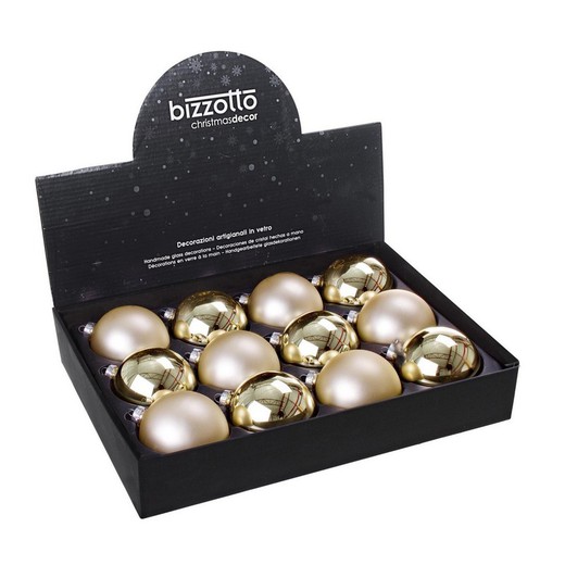 Bola de Navidad Cristal Arbol Color Champagne Diam 80 cms Hecho Mano Bizzotto