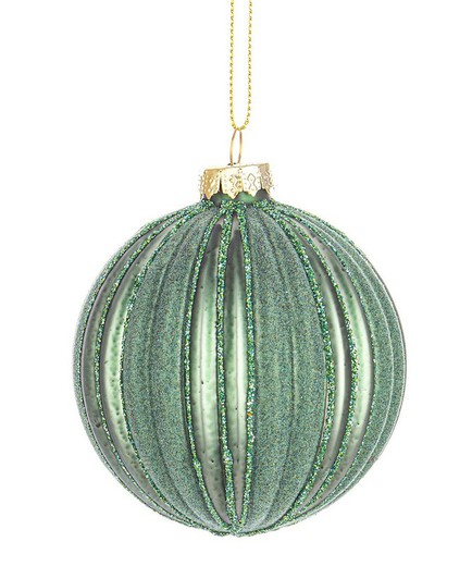 Bola de Navidad Cristal Arbol Color Verde Diam 80 cms Hecho Mano Bizzotto