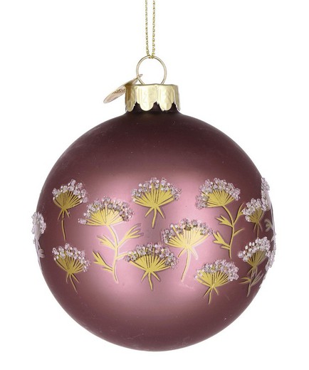 Bola de Navidad Cristal diseño Lila Diam 80 cms Hecho Mano Bizzotto