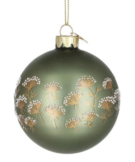 Bola de Navidad Cristal diseño Verde Diam 80 cms Hecho Mano Bizzotto