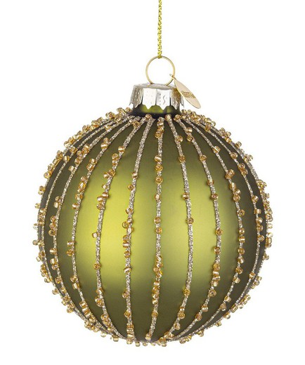 Bola de Navidad Cristal Verde Elegante Diam 80 cms Hecho Mano Bizzotto