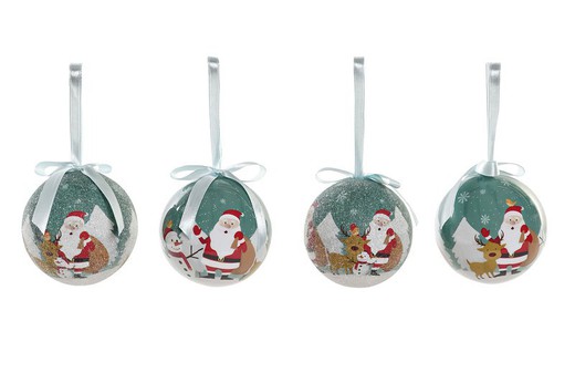 Bola Decoración Árbol Navidad Papa Noel 7cms diam