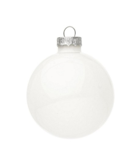 Bola Navidad Cristal Blanco 6cm decoración de navidad para casa