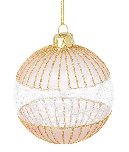 Bola Navidad Cristal Diseño Oro Blanco decoración de navidad para casa