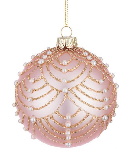 Bola Navidad Cristal Diseño Rosa Vivienne decoración de navidad para casa