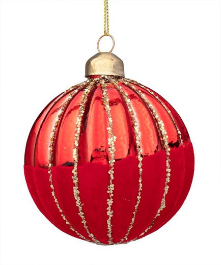 Bola Navidad Cristal Diseño Segment Rojo decoración de navidad para casa