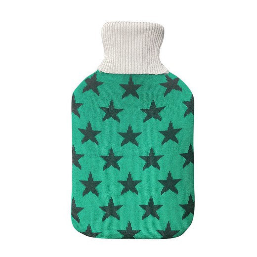 Bolsa de Agua Caliente Mimo 1,7l Verde Estrellas Relax 20x32 cms