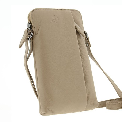 Bolso Cremallera Topo 100% Piel Adapell