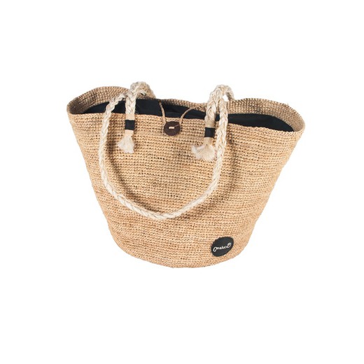 Bolso crochet natural negro Maluca