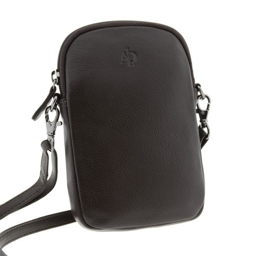 Bolso para Móvil Asa ext Marrón 100% Piel Adapell