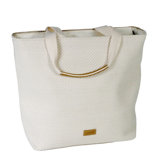 Bolso Rayas Bicolor Blanco G Maluca