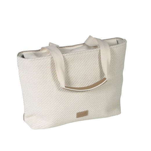 Bolso Rayas Bicolor Blanco Maluca