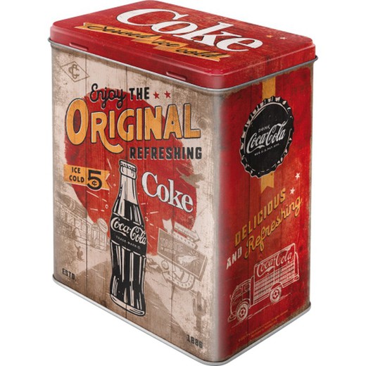 Caja Metal L Coca-Cola Enjoy the original Retro Vintage