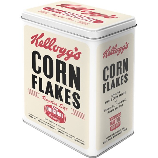 Caja Metal L Kellogg's Kellogg's Corn Flakes Retro Package Retro Vintage