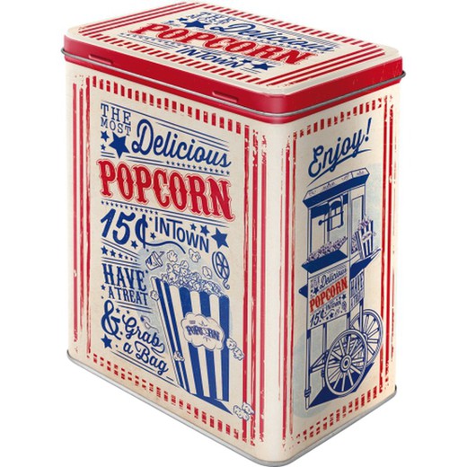 Caja Metal L USA Popcorn Retro Vintage