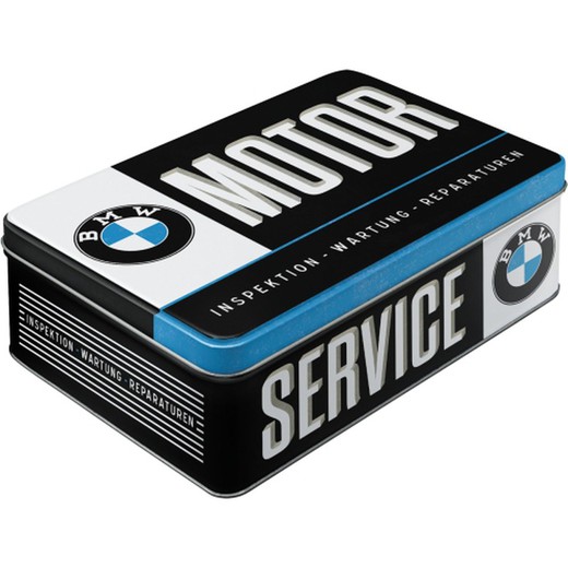 Caja Metal Plana BMW Service Retro Vintage