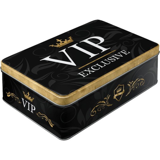 Caja Metal Plana Cuidado VIP Exclusive Retro Vintage