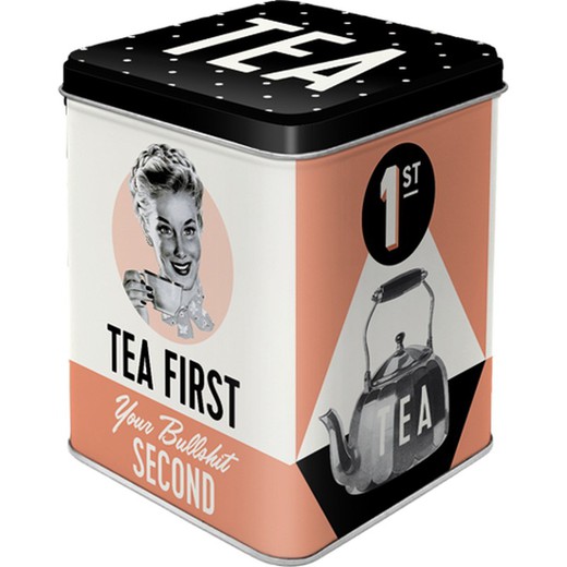 Caja Metal Té Say it 50's Tea First Retro Vintage