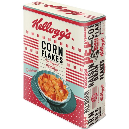 Caja Metal XL Kellogg's Kellogg's Girl Corn Flakes Collage Retro Vintage