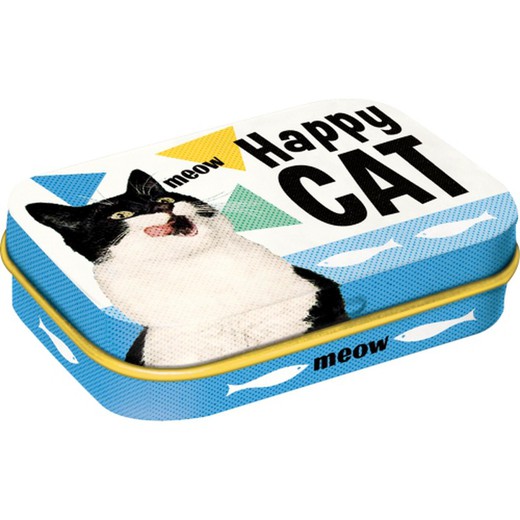 Caja Metálica Caramelos Animal Club Happy Cat Nostalgic Art