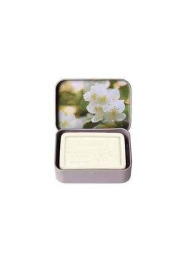 Caja Metálica Jabón Artesano Flor de Jazmín 70 grs Provenza Ideal Regalo Esprit Provence