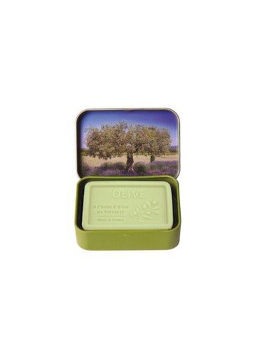 Caja Metálica Jabón Artesano Flor del Olivo 70 grs Provenza Ideal Regalo Esprit Provence