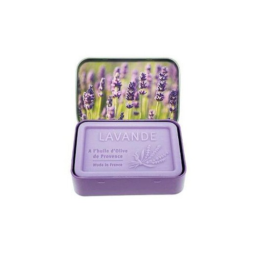 Caja Metálica Jabón Artesano Lavanda 120 grs Esprit Provence