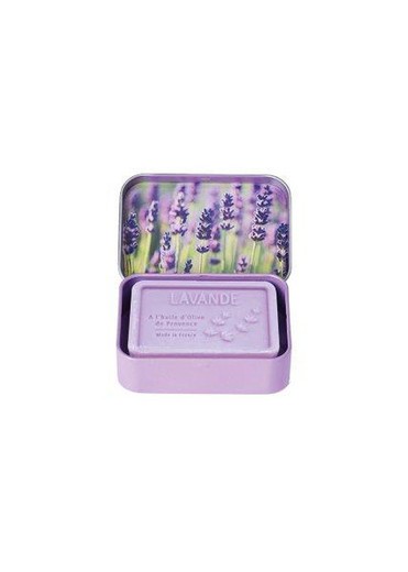 Caja Metálica Jabón Artesano Lavanda 70 grs Provenza Ideal Regalo Esprit Provence