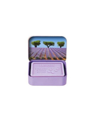 Caja Metálica Jabón Artesano Lavanda Campo 70 grs Provenza Ideal Regalo Esprit Provence