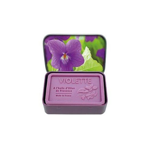 Caja Metálica Jabón Artesano Violeta 120 grs Esprit Provence