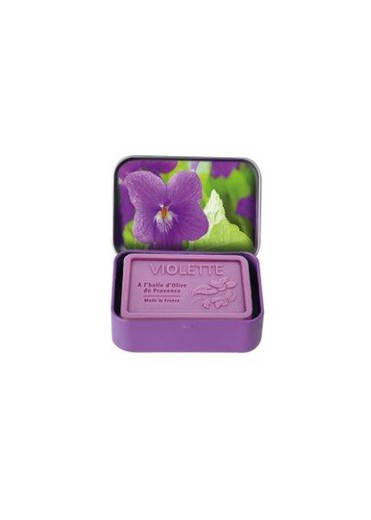 Caja Metálica Jabón Artesano Violeta 70 grs Provenza Ideal Regalo Esprit Provence