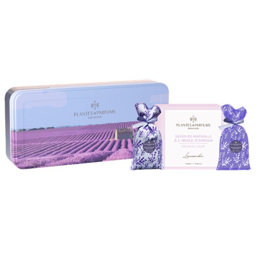 Caja Regalo Provenza Champs De Lavanda (2 Sachets + Jabon 100 Gr) Plantes & Parfums