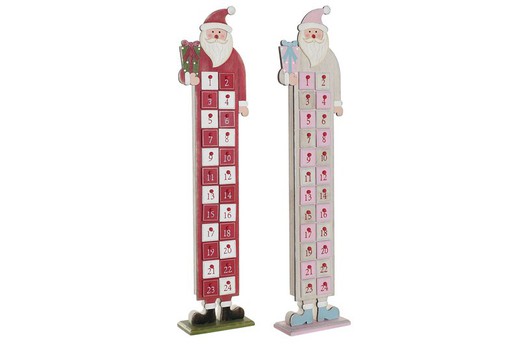 Calendario de adviento de navidad madera papa noel decoración de navidad para casa