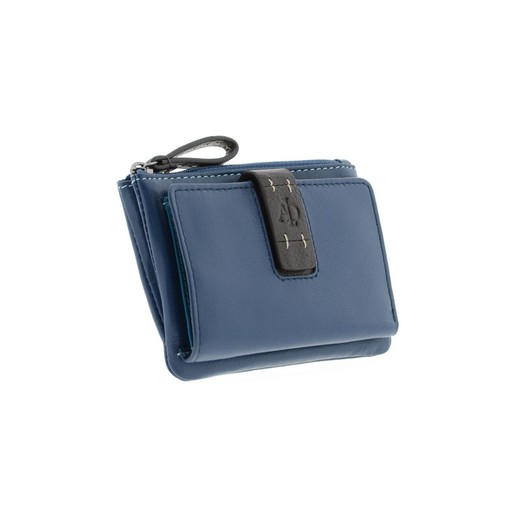 Cartera Cremallera Marino Navy blue 100% Piel Adapell Penélope