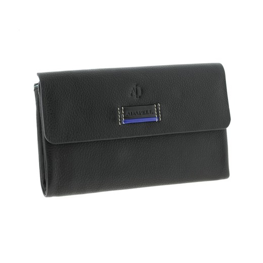 Cartera Cremallera Negro 100% Piel Adapell Jolie