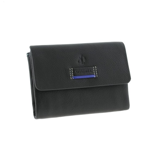 Cartera Cremallera Negro 100% Piel Adapell Jolie