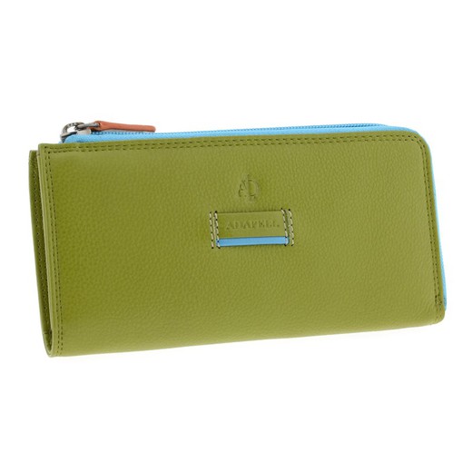 Cartera Cremallera Verde 100% Piel Adapell Jolie