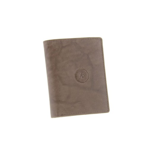 Cartera Hombre Monedero Gris 100% Piel Adapell Root