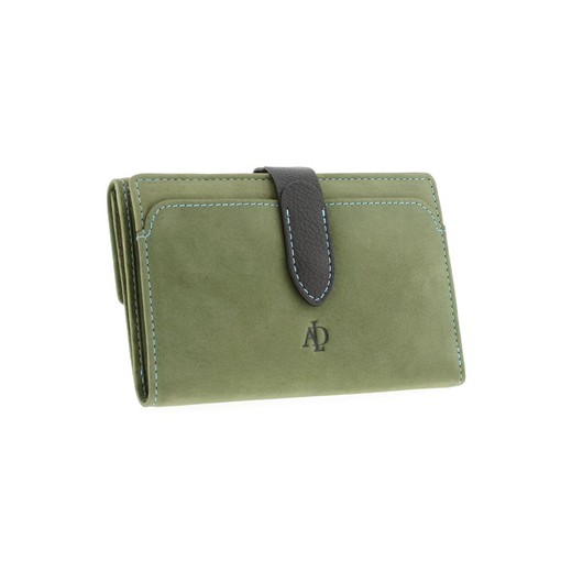 Cartera Rfid Verde 100% Piel Adapell Pocket