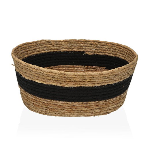 Cesta decorativa ovalada Fibra Natural Negro